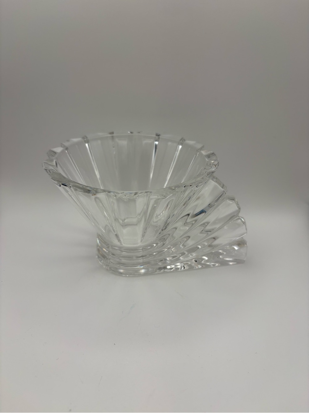 Rosenthal Studio Line Crystal Art Deco Fan Votive Candle Holder Sturdy Stunning